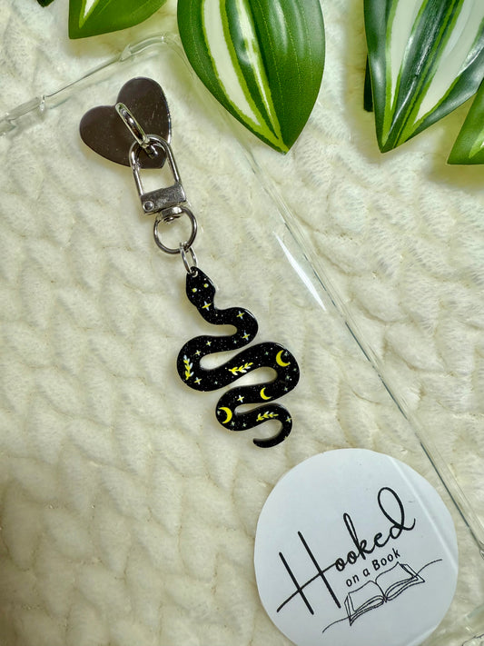 Kindle / E-Reader Charm Clip On - Celestial Snake