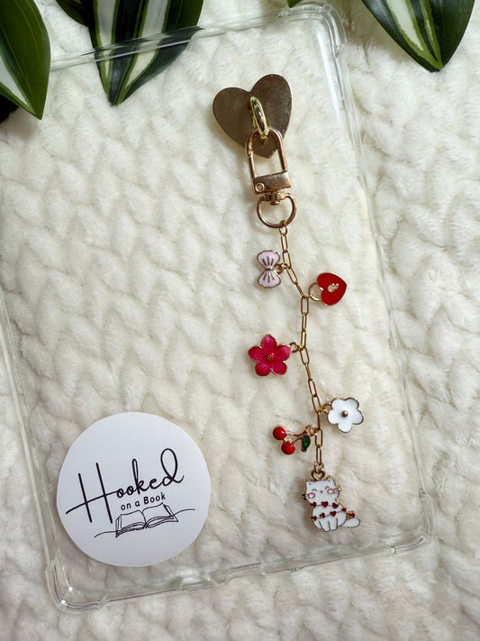 Kindle / E-Reader Charm Chain - Sweet Kitten