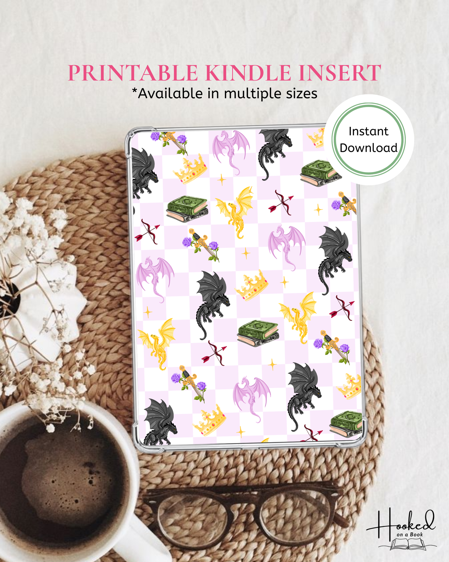 Printable Kindle Insert - Dragon Lover