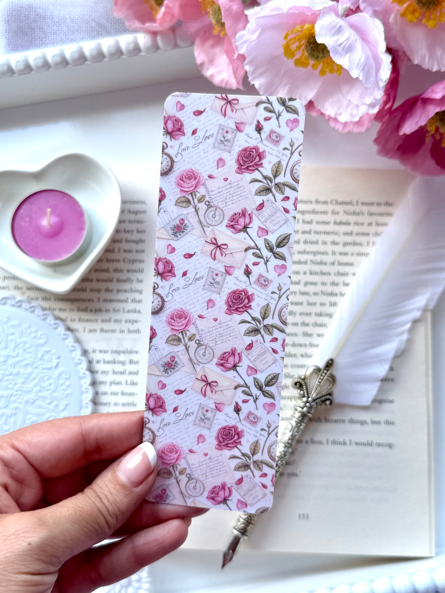 Floral Love Letter Bookmark