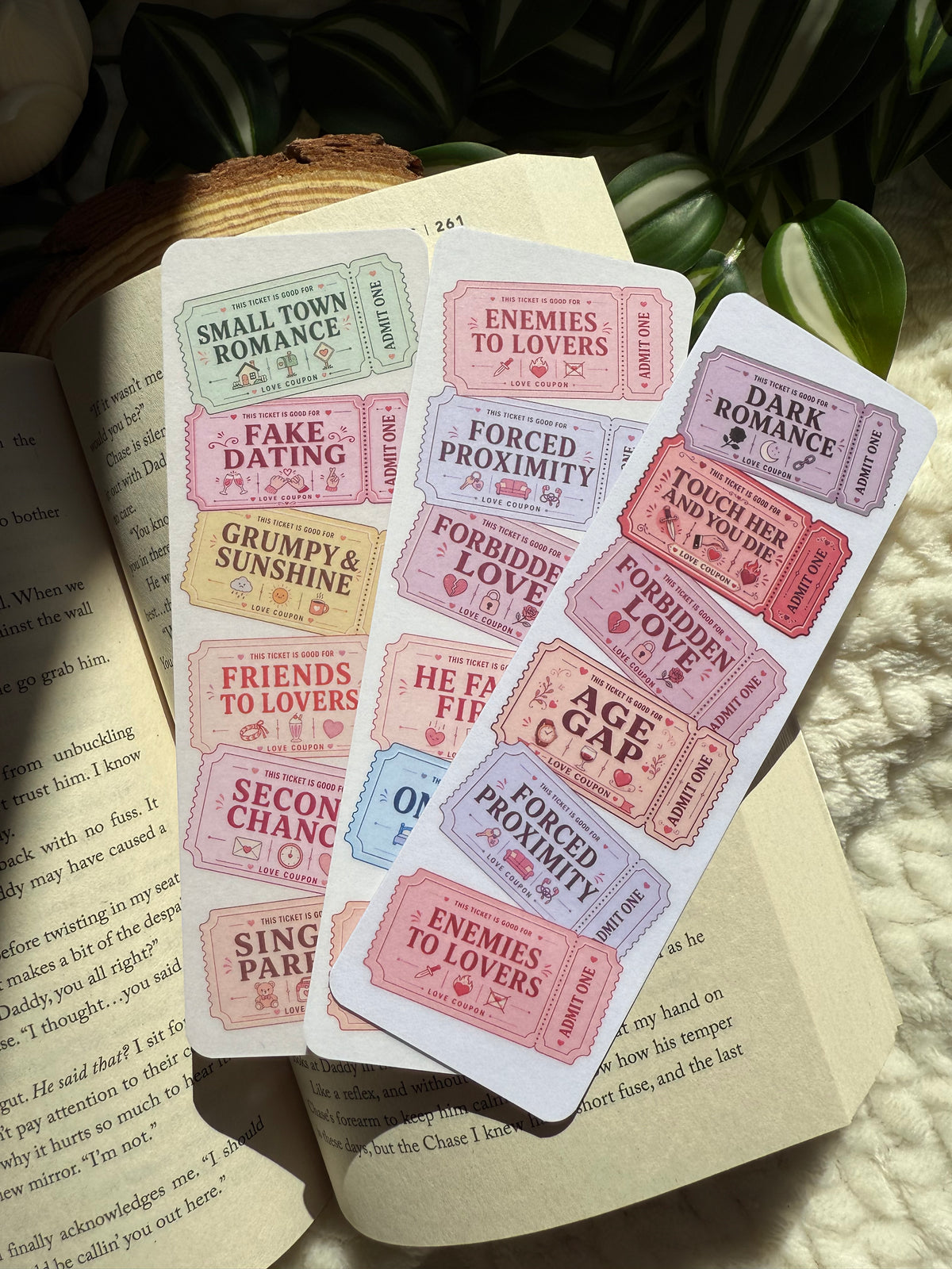 Love Coupons Trope Bookmarks