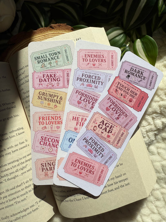 Love Coupons Trope Bookmarks