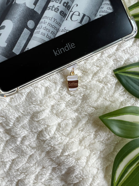 Kindle/ E-Reader Charm Coffee Cup