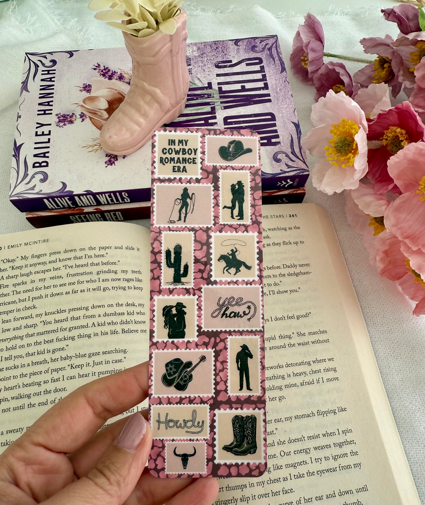 Cowboy Romance Stamps Bookmark