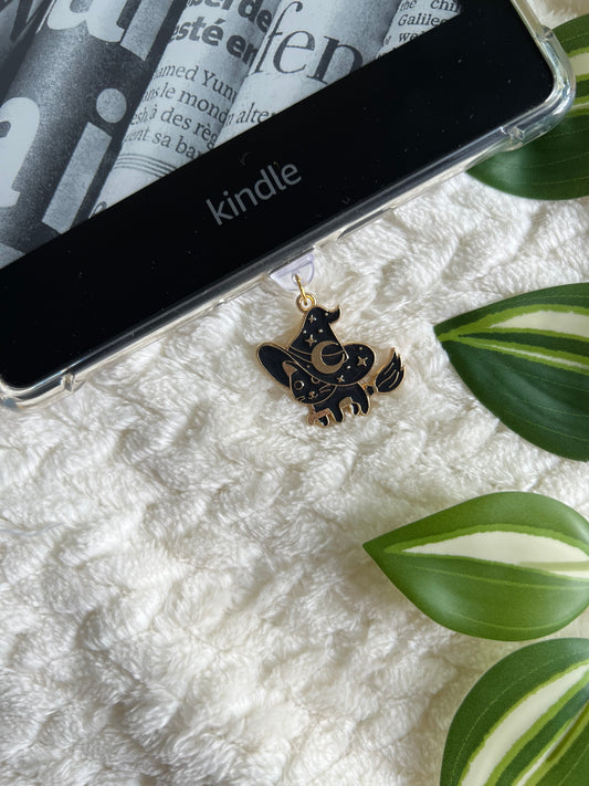 Kindle / E-Reader Charm Witchy Cat