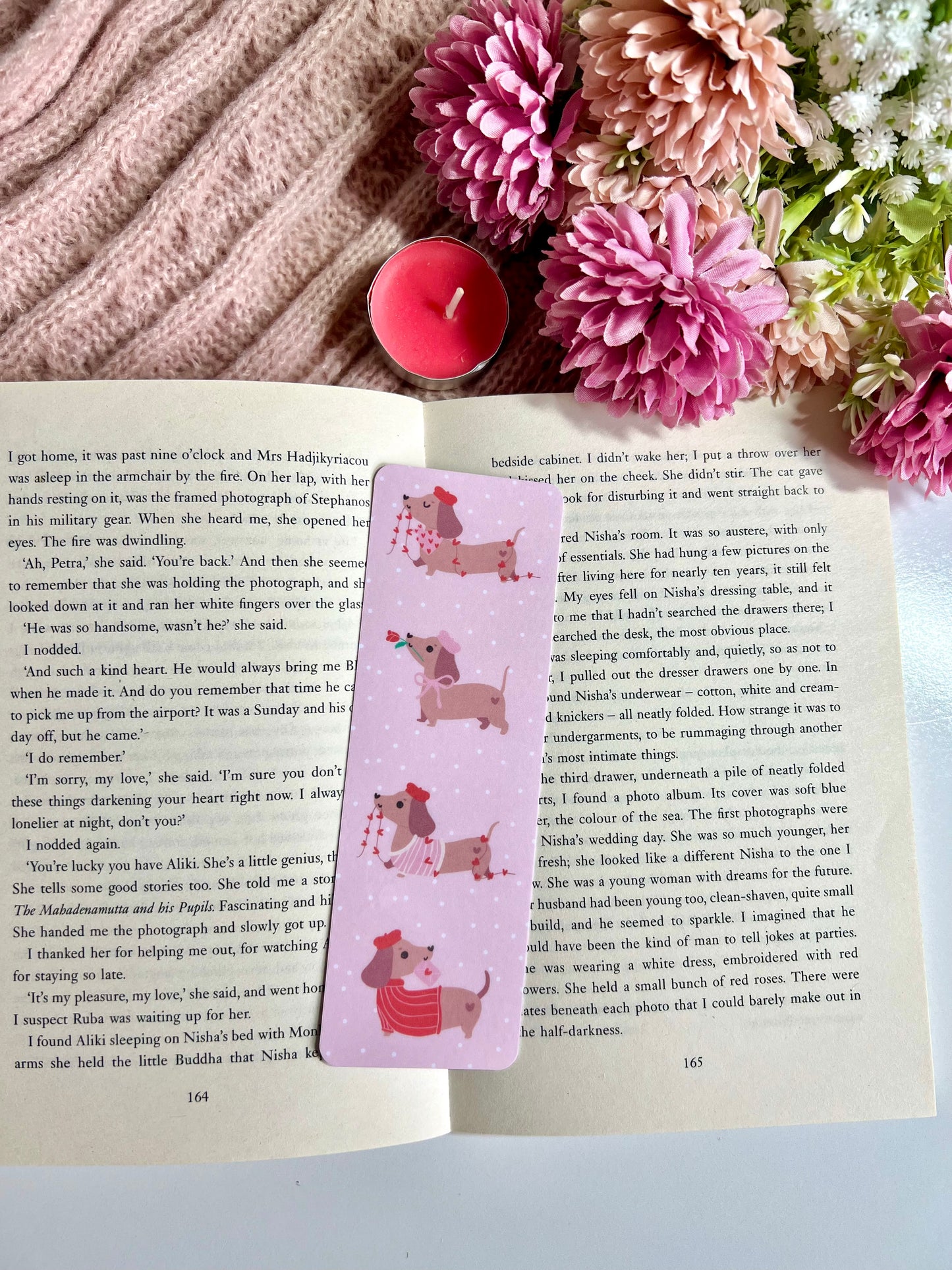 Valentines Sausage Dogs Bookmark
