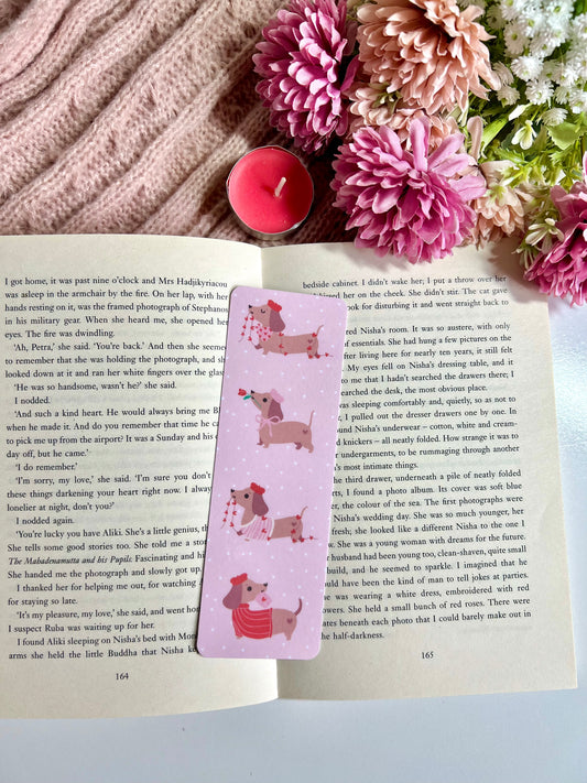 Valentines Sausage Dogs Bookmark
