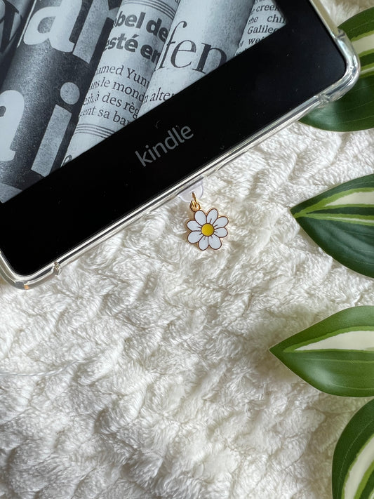 Kindle / E-Reader Charm Daisy Flower