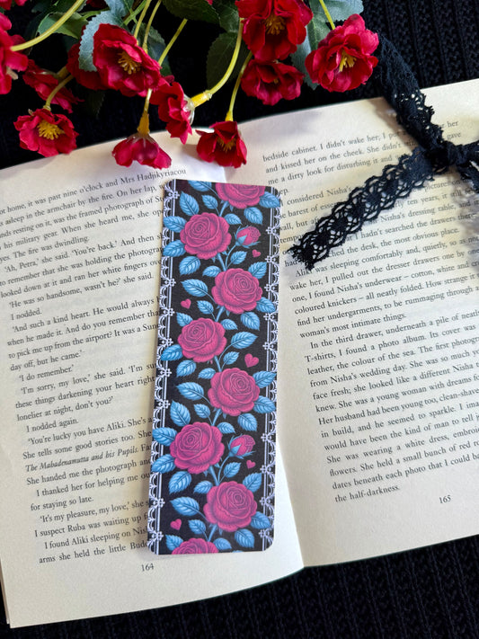 Red Roses and Lace Bookmark