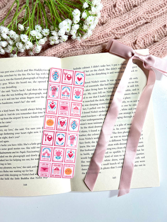 Valentines Stamps Bookmark