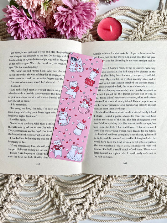 Valentines Cats Bookmark