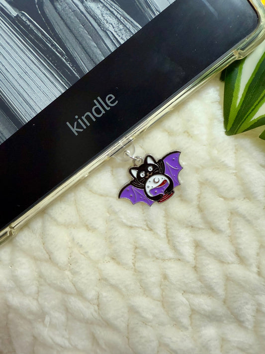 Kindle / E-Reader Charm Batty Cat