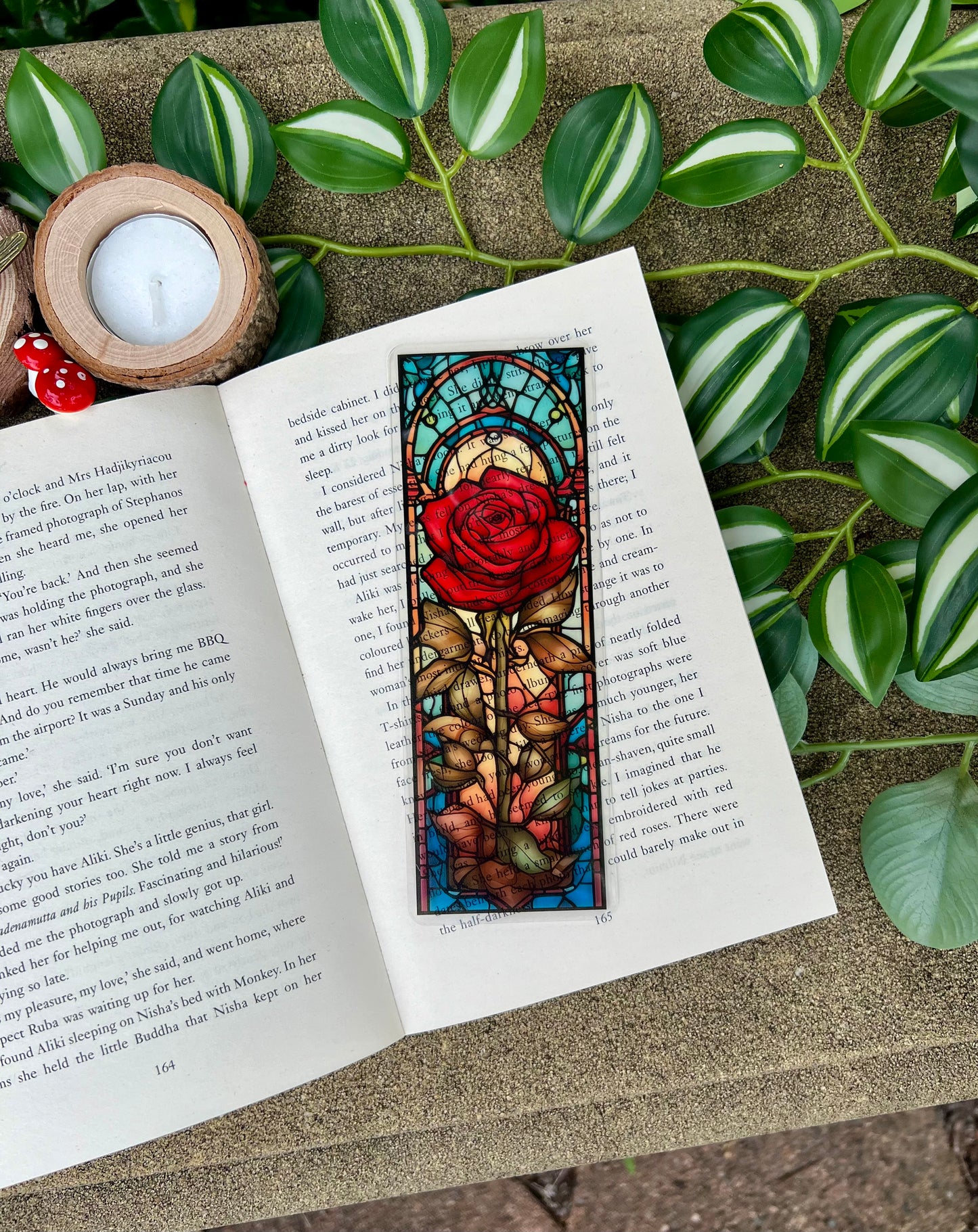 Stained Glass Style Beauty and the Beast Bookmarks