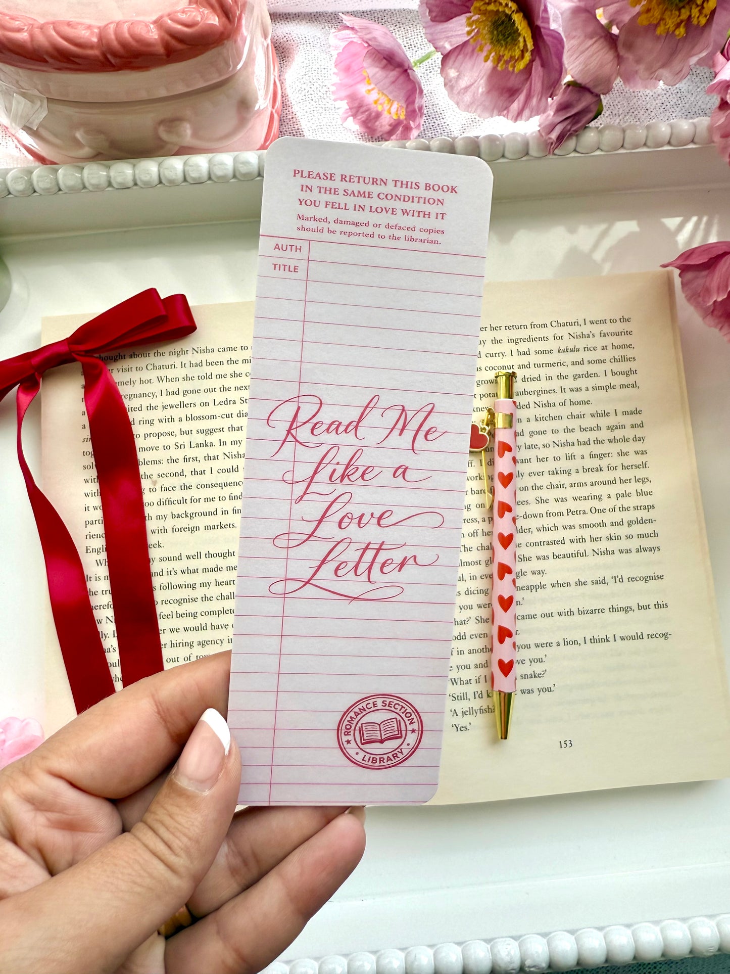 Library Card Love Letter Bookmark