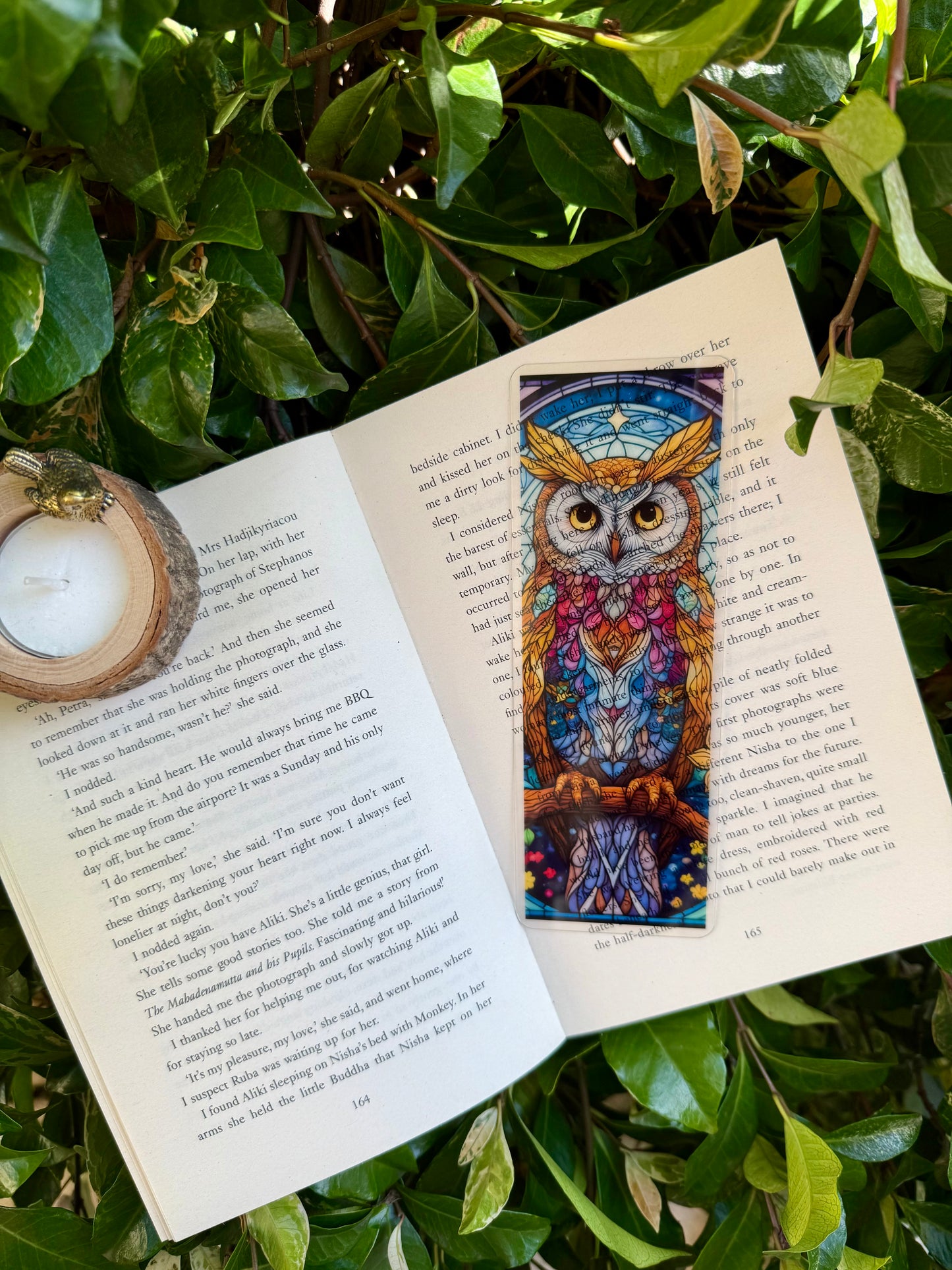 Stained Glass Style Owl Bookmark