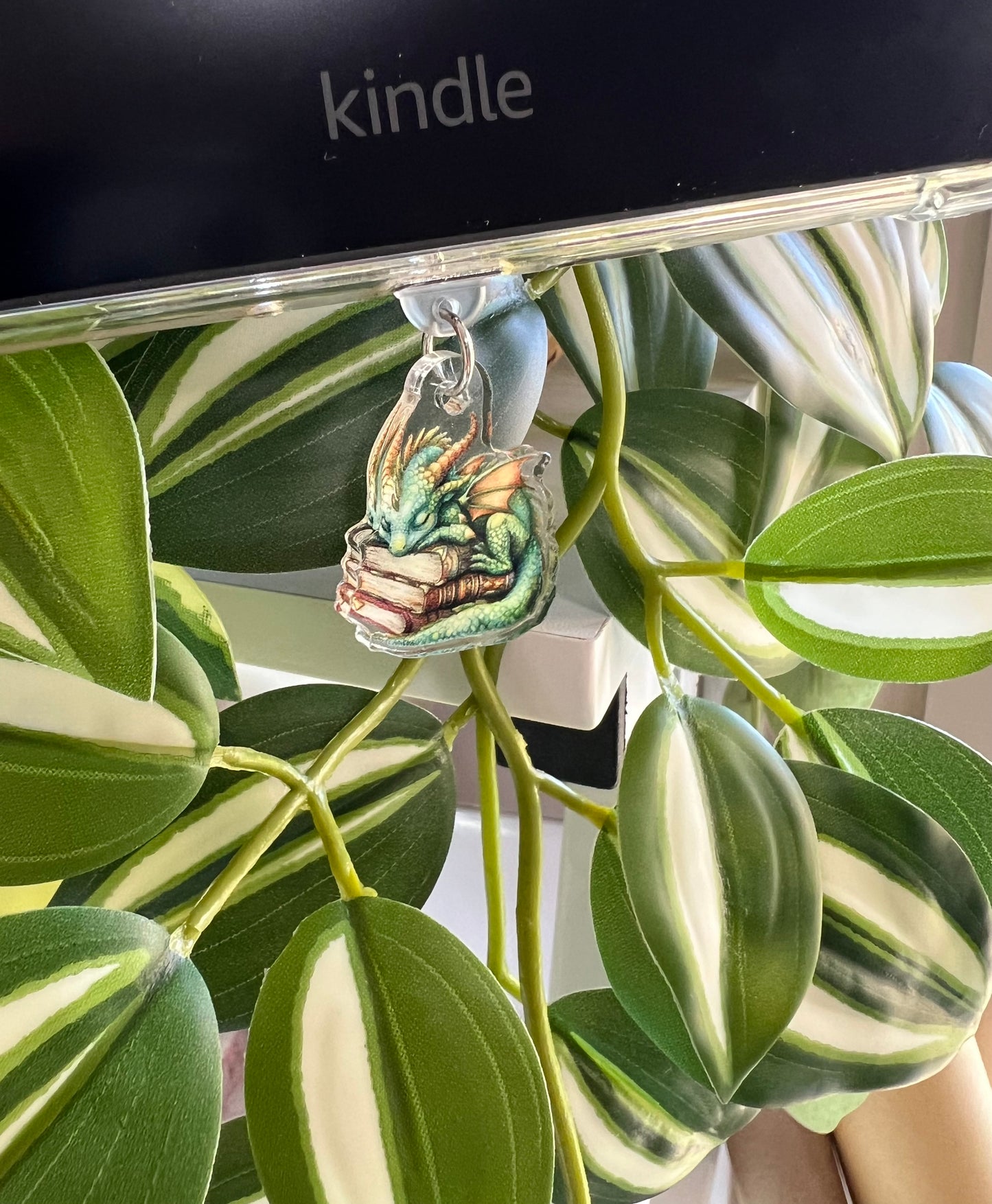 Kindle / E-Reader Charm Book Dragon