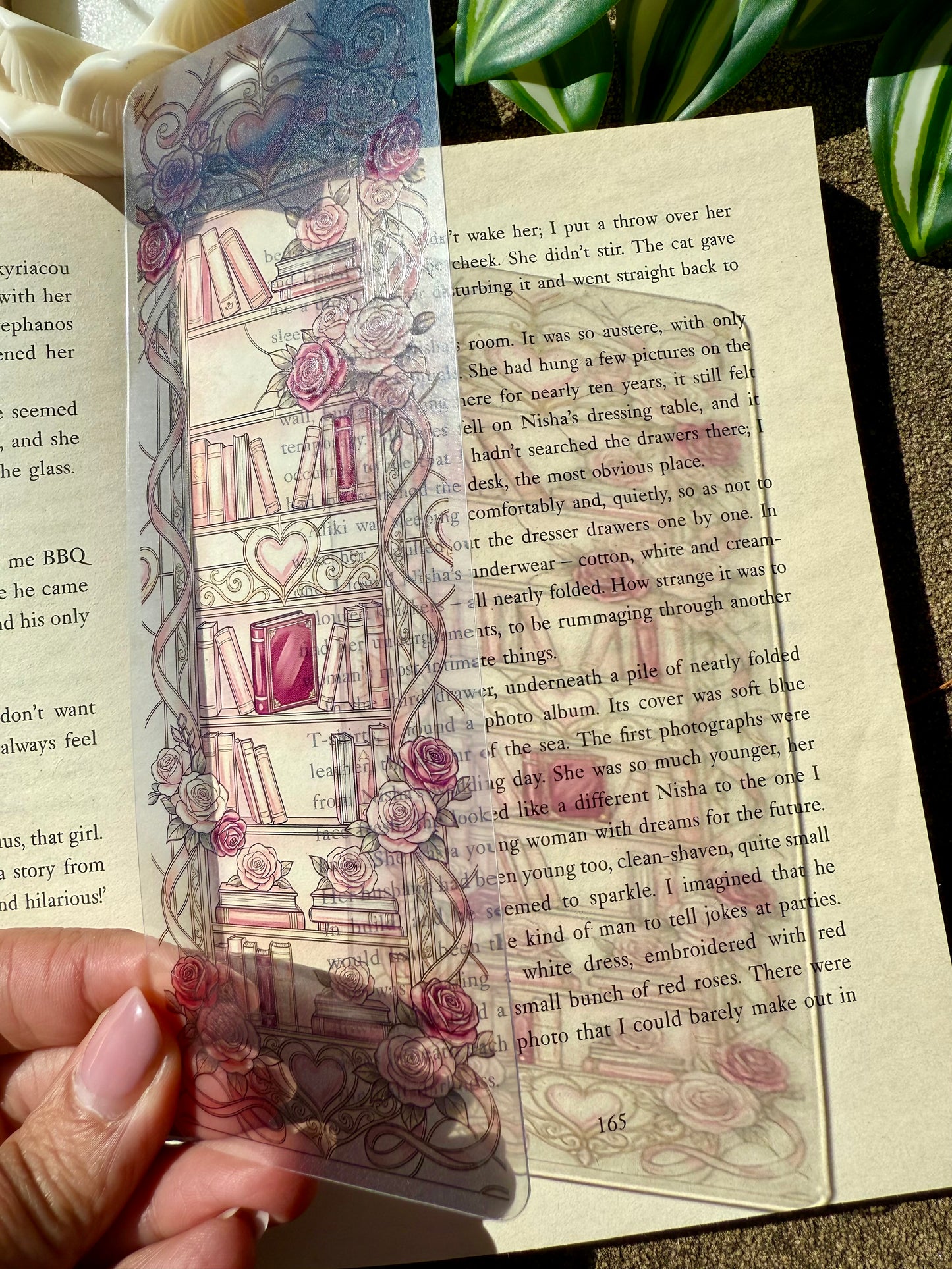 Stained Glass Romance Lovers Bookshelf Bookmark