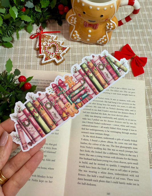 Christmas Bookshelf Die-Cut Bookmark