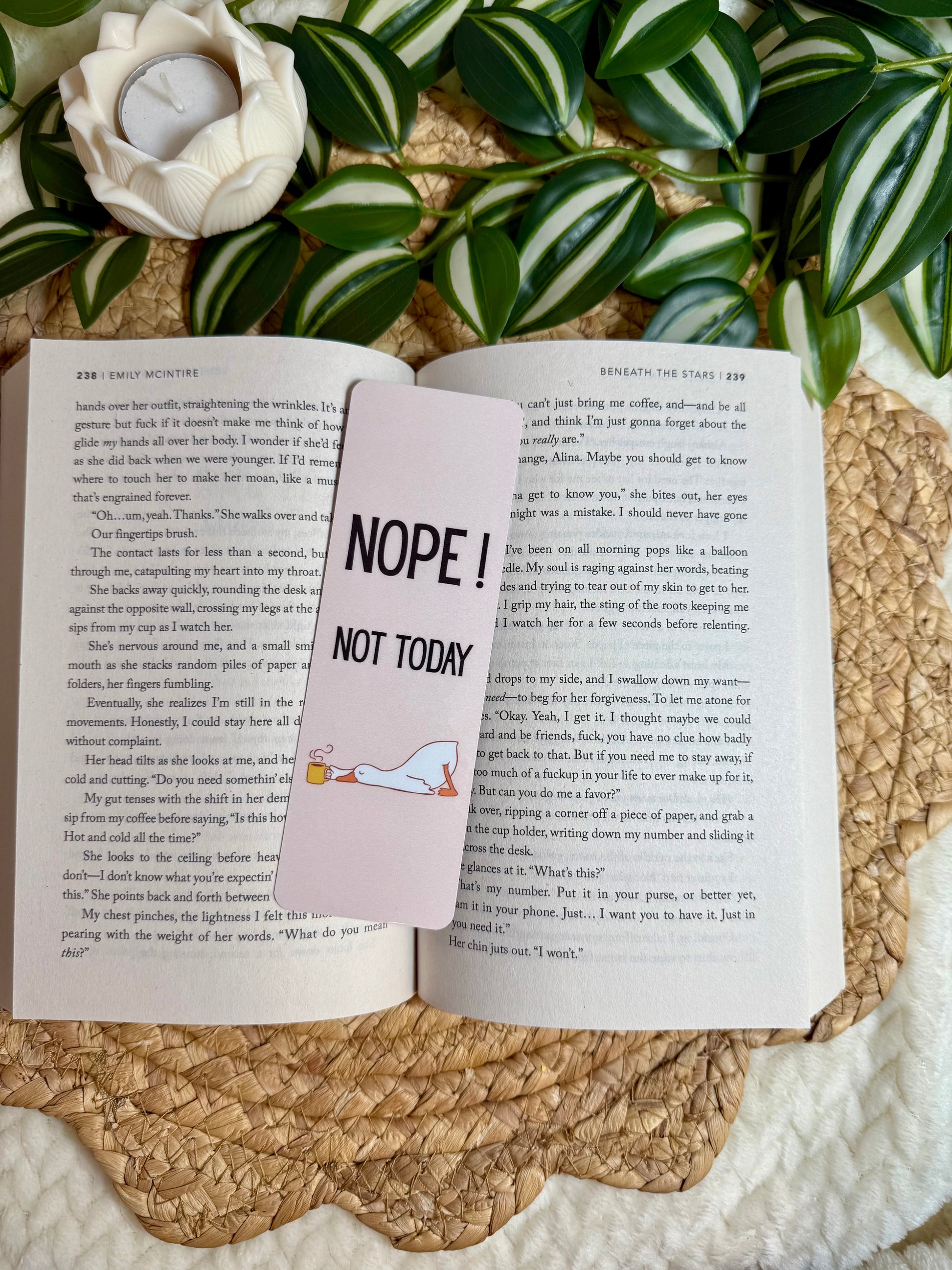 Nope not today goose bookmark 