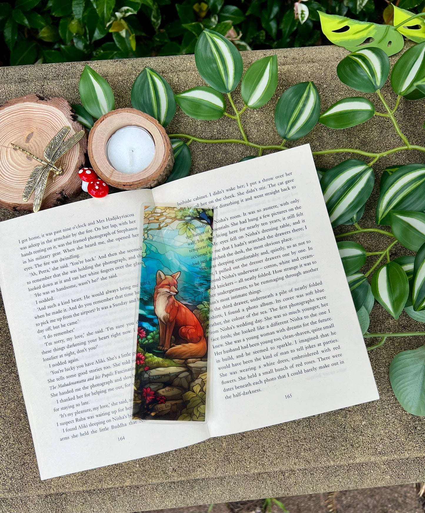 Stained Glass Style Fox Bookmark