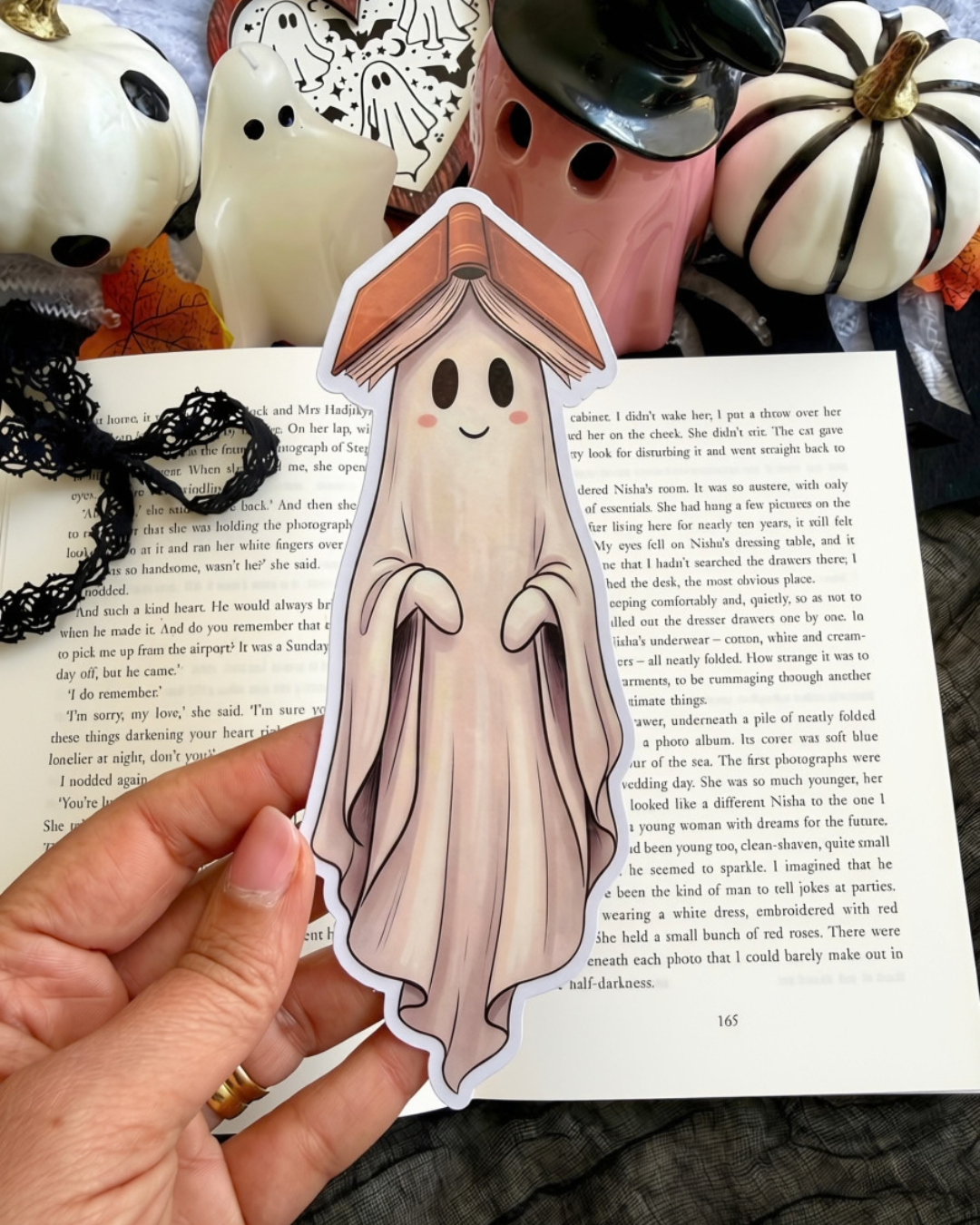Bookish Ghost Die Cut Bookmark