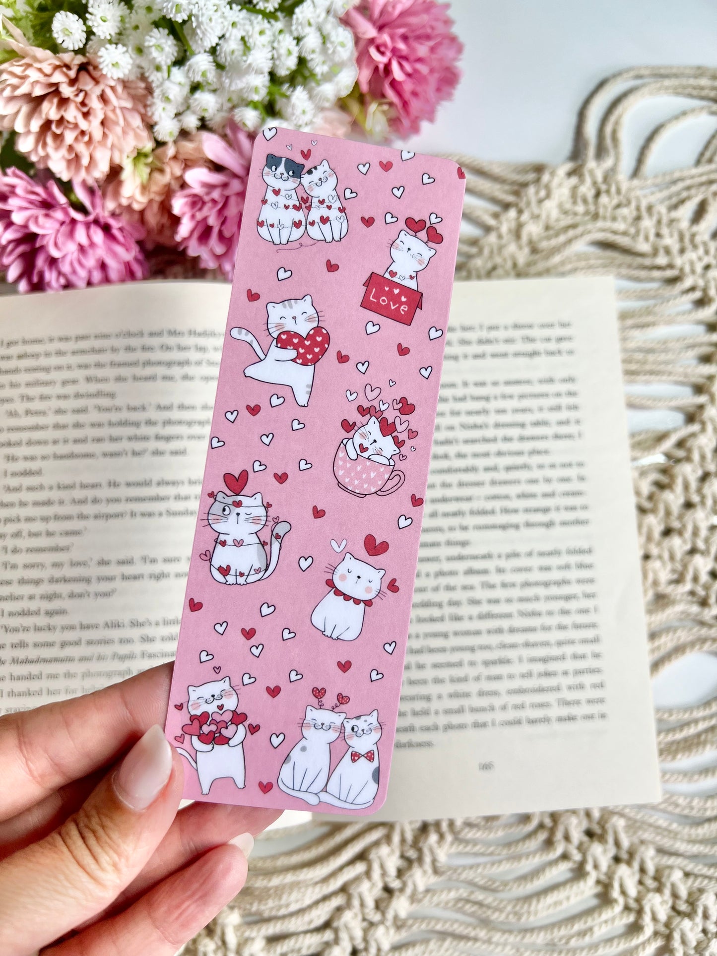 Valentines Cats Bookmark