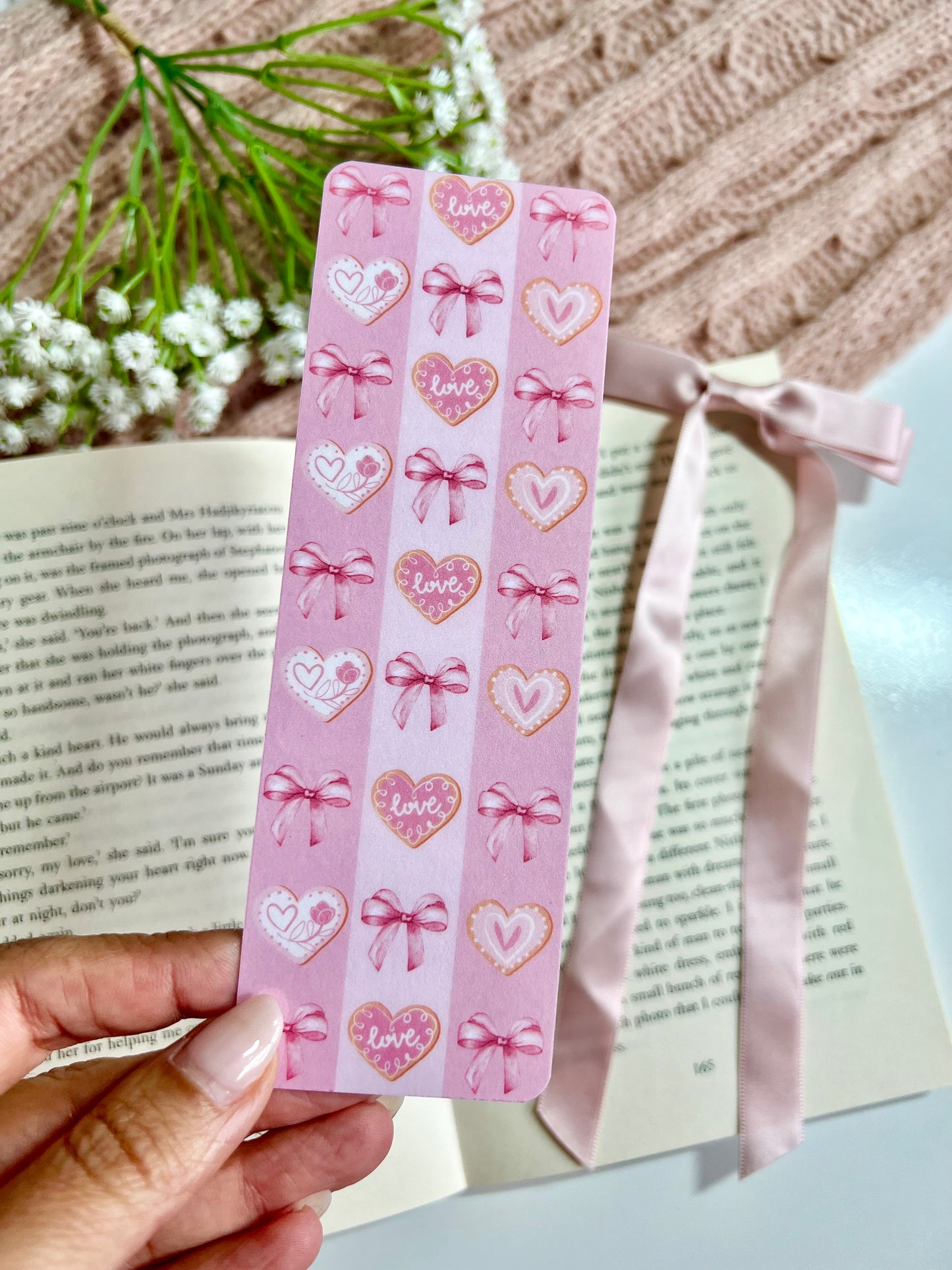 Coquette Valentines Bookmark