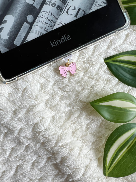 Kindle / E-Reader Charm Coquette Pink Bow