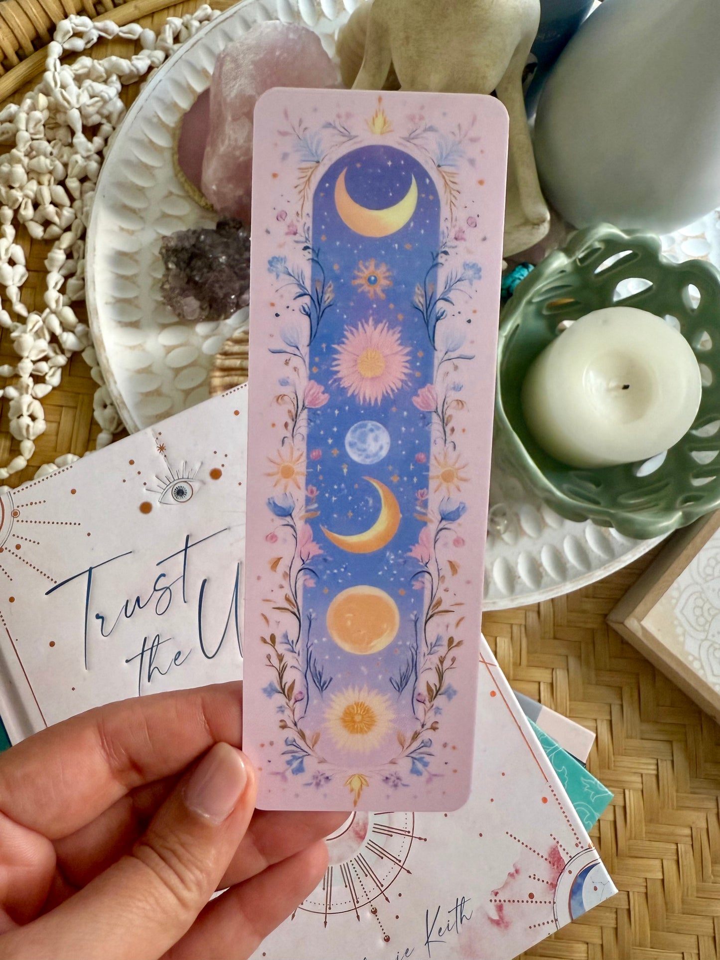 Floral Moons Bookmark