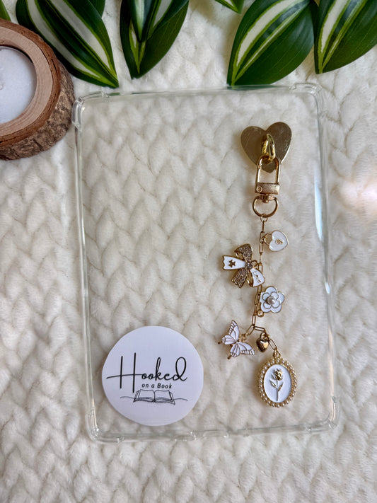 Kindle / E-Reader Charm Chain - White Vintage Darling