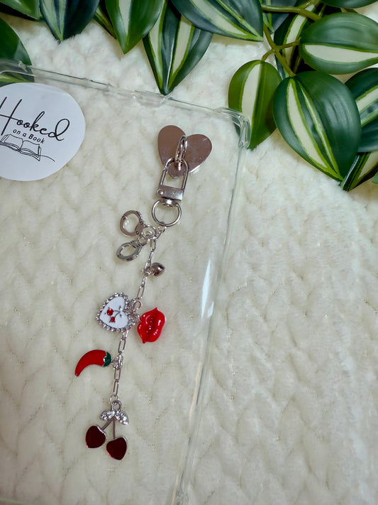Kindle / E-Reader Charm Chain - Silver Spicy Readers