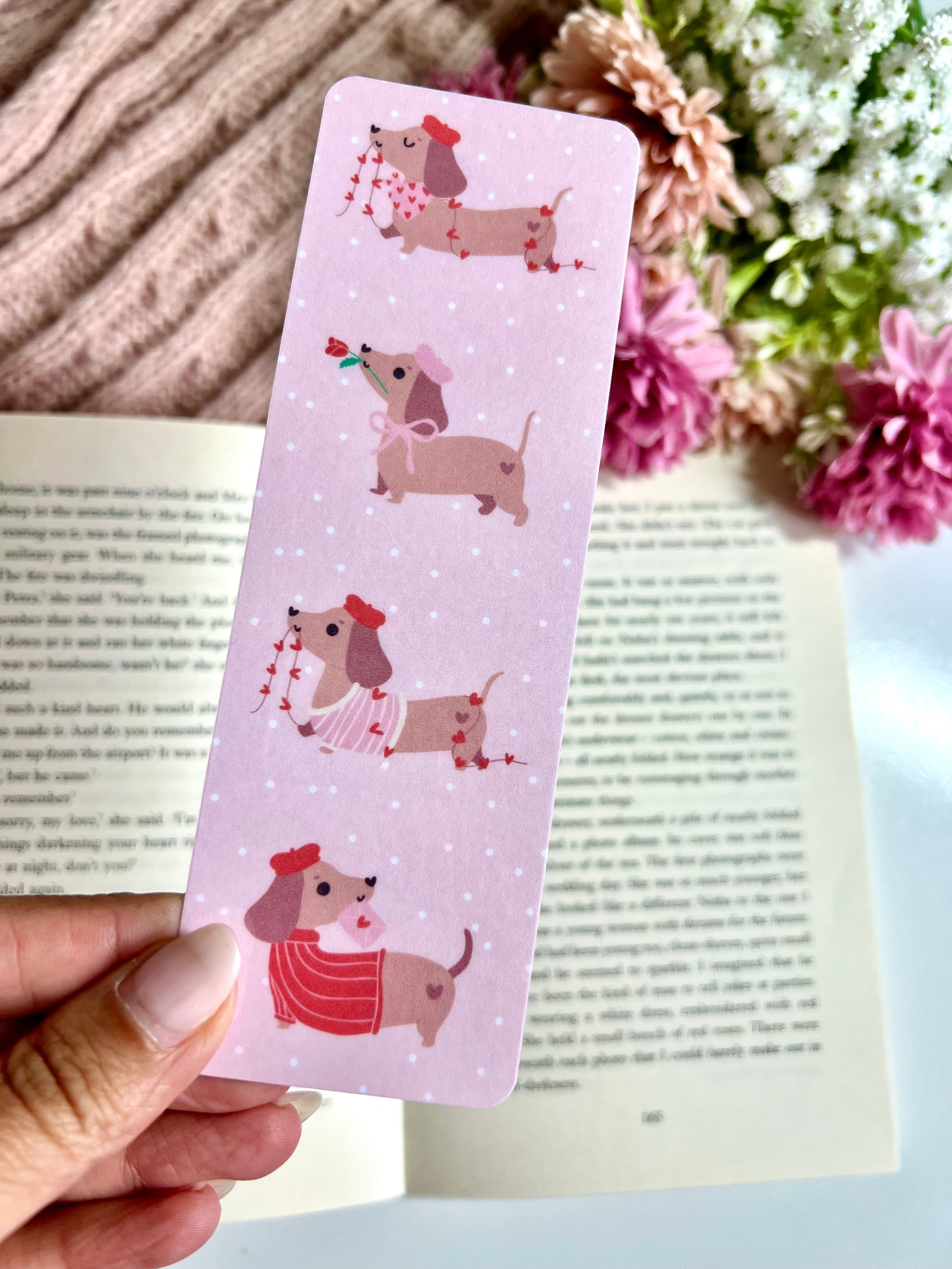 Valentines Sausage Dogs Bookmark