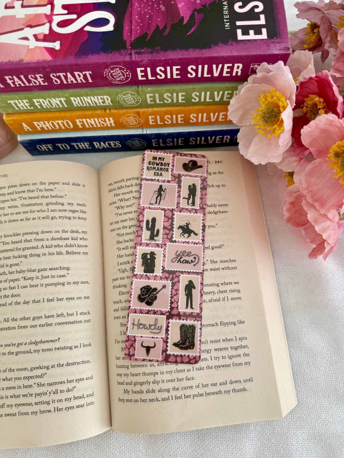 Cowboy themed stamps bookmark 