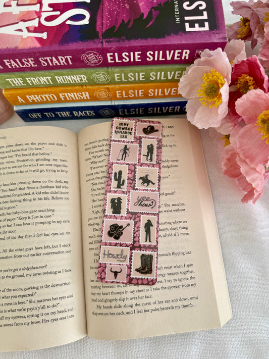 Cowboy themed stamps bookmark 