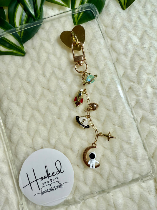 Kindle / E-Reader Charm Chain - Sci-Fi Reader