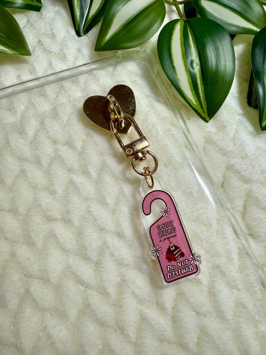 Kindle / E-Reader Charm Clip On - Do Not Disturb