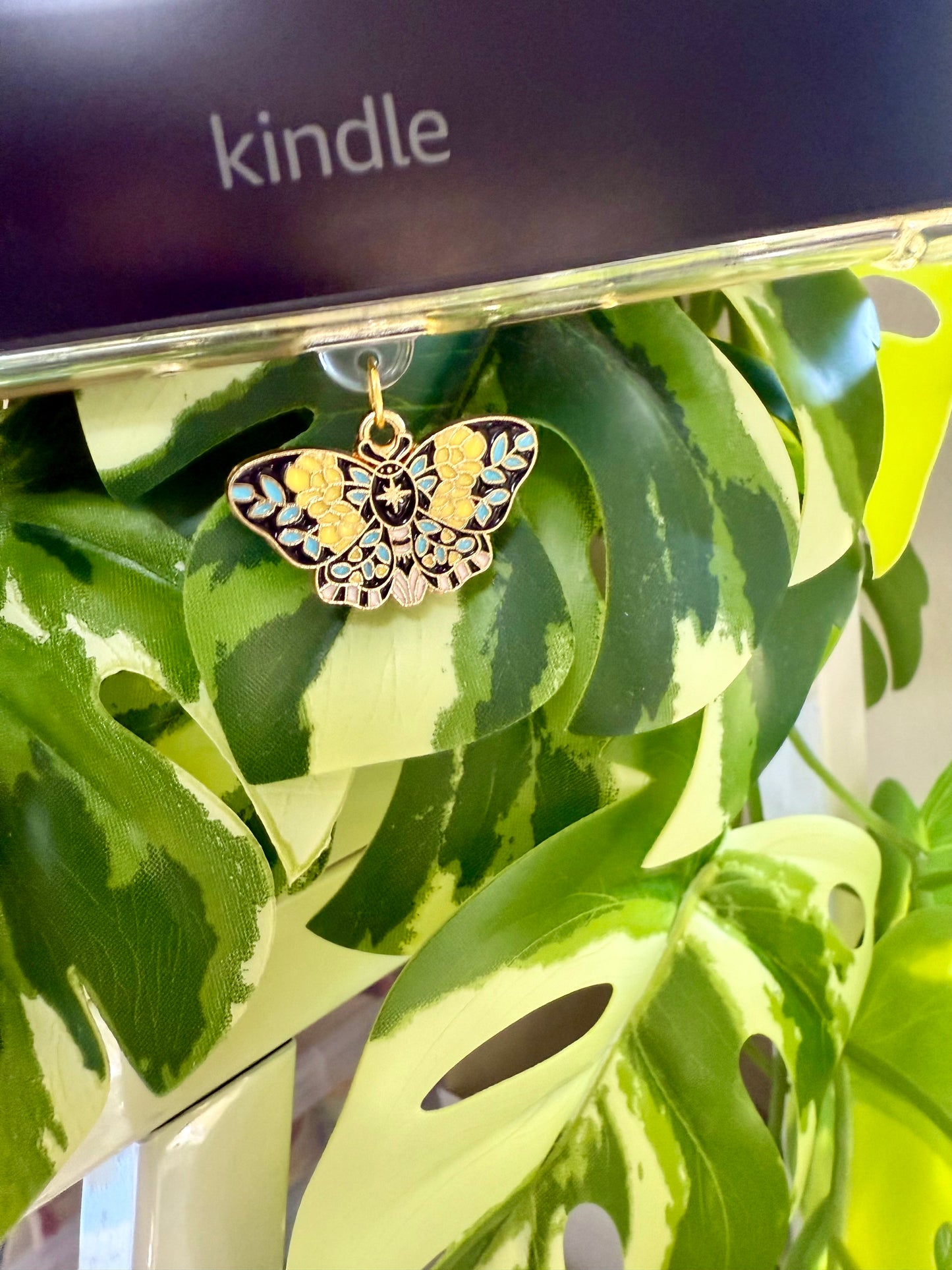 Kindle / E-Reader Charm Floral Butterfly
