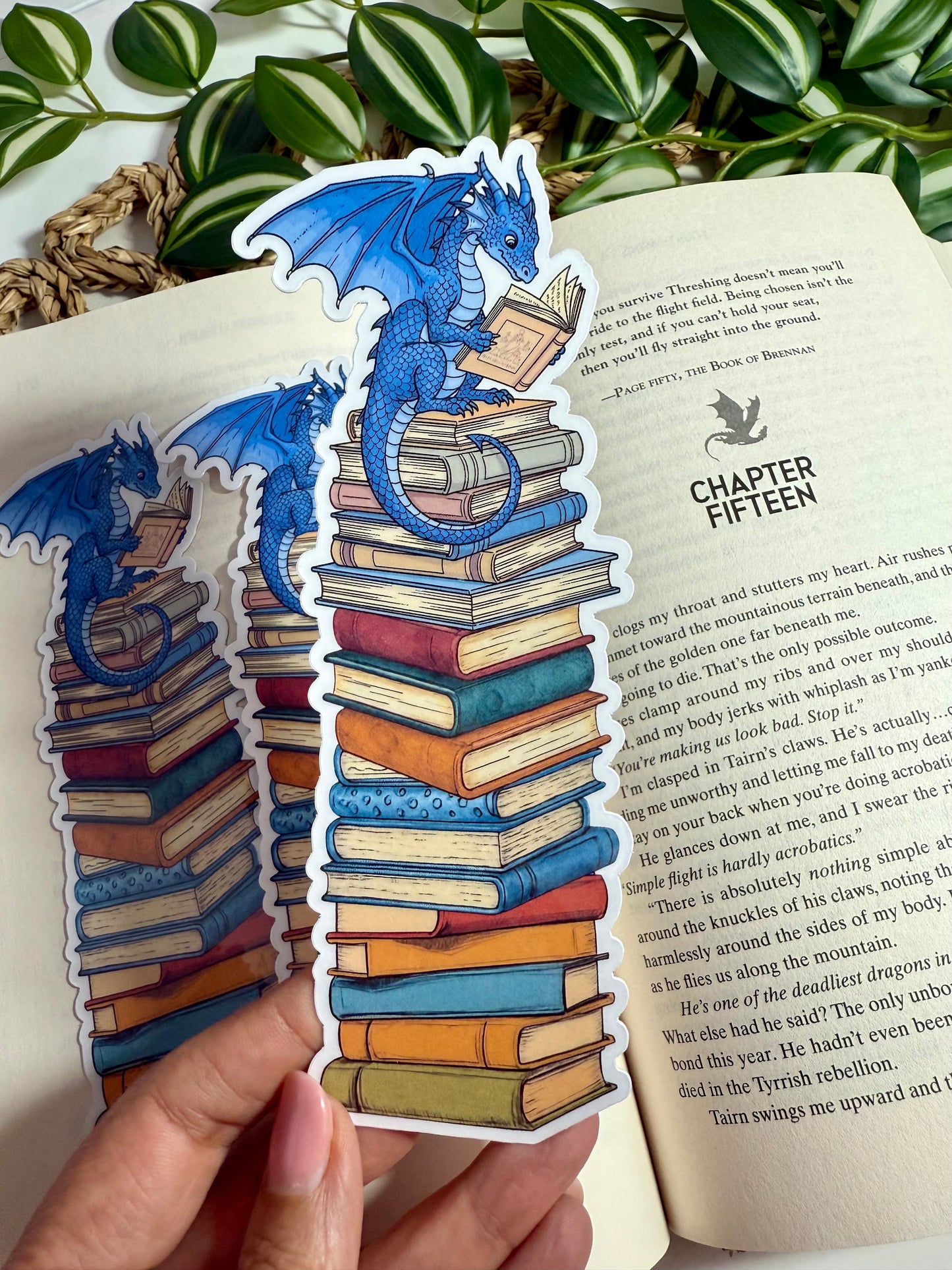 Dragon Bookstack Die Cut Bookmark