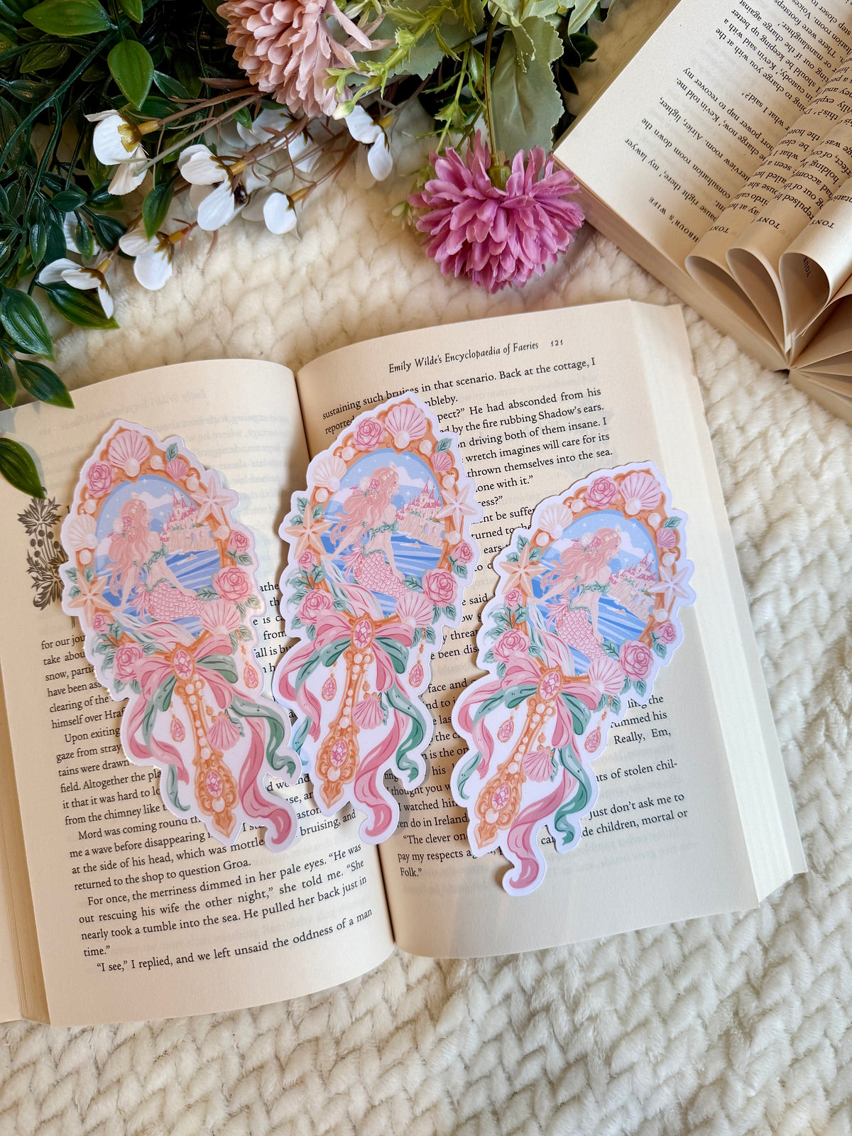 Enchanted Mermaid Mirror Die Cut Bookmark