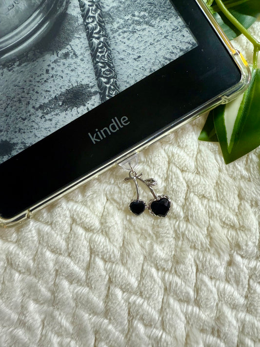 Kindle / E-Reader Charm Black Cherries