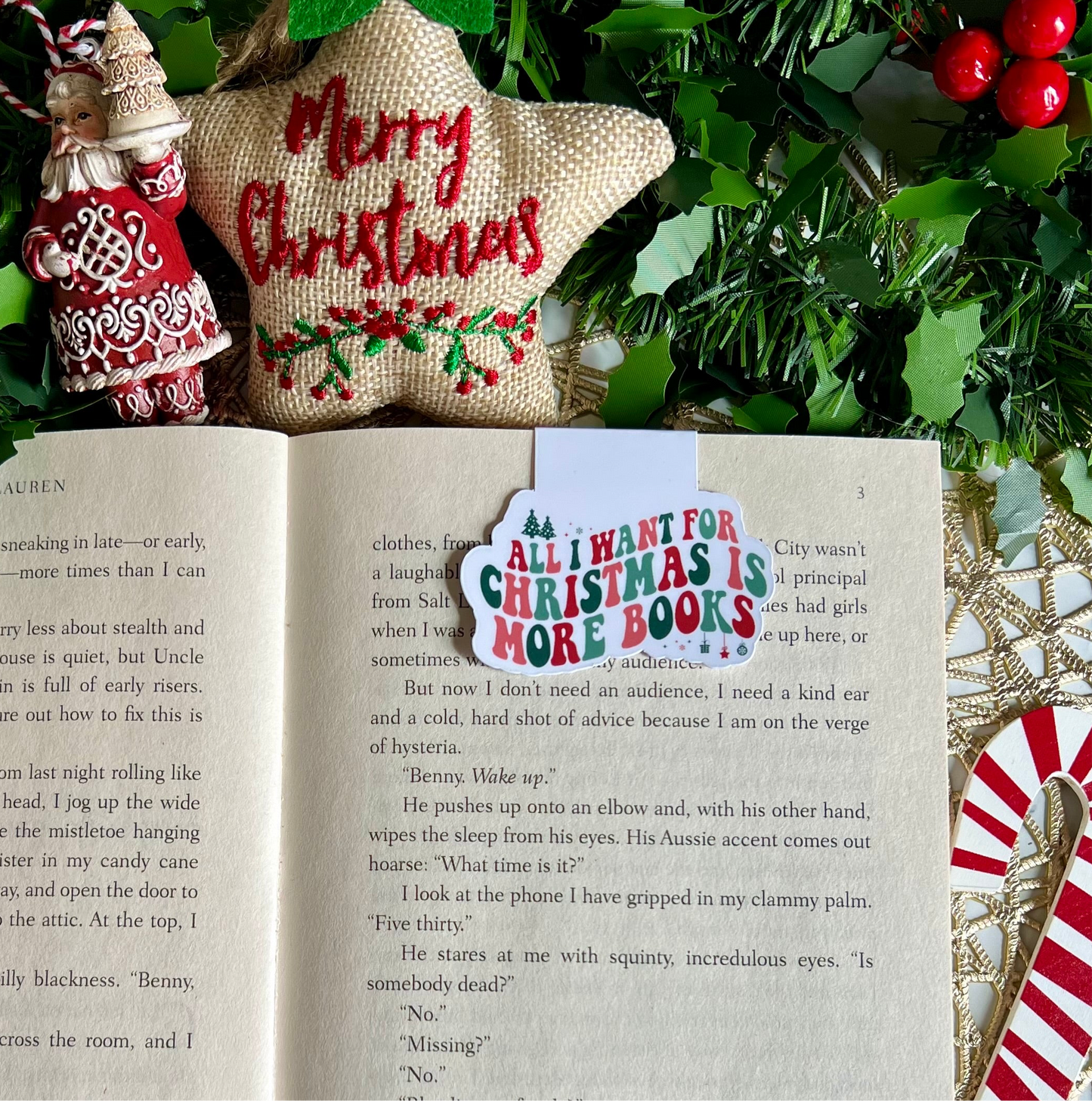 All I want for Christmas is more books Magnetic Bookmark