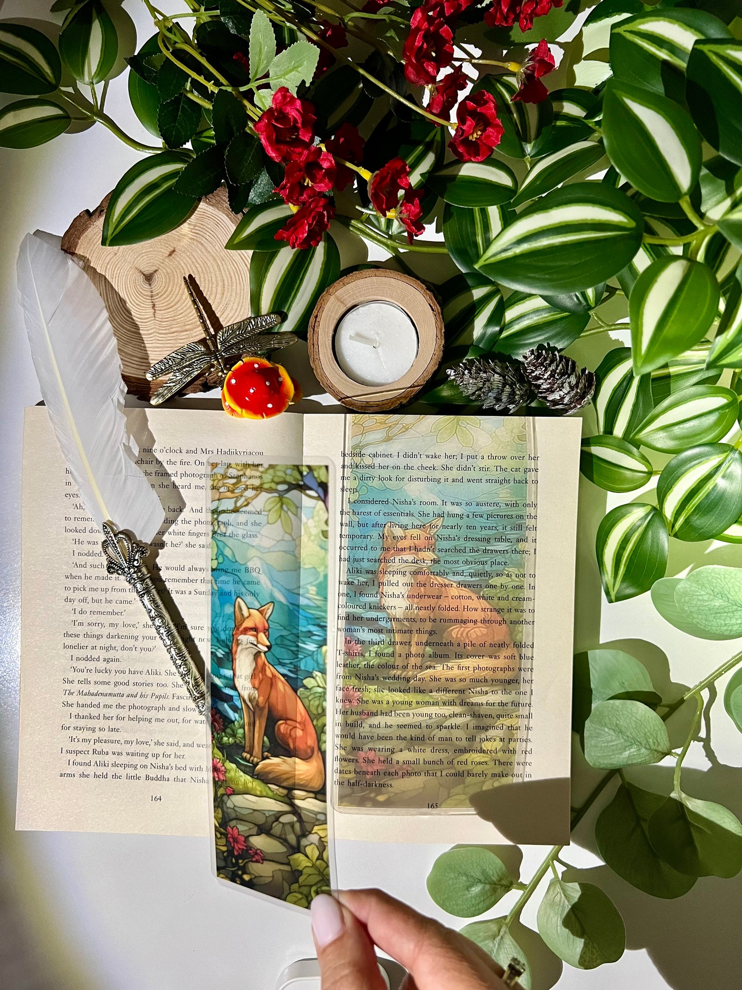 Stained Glass Style Fox Bookmark