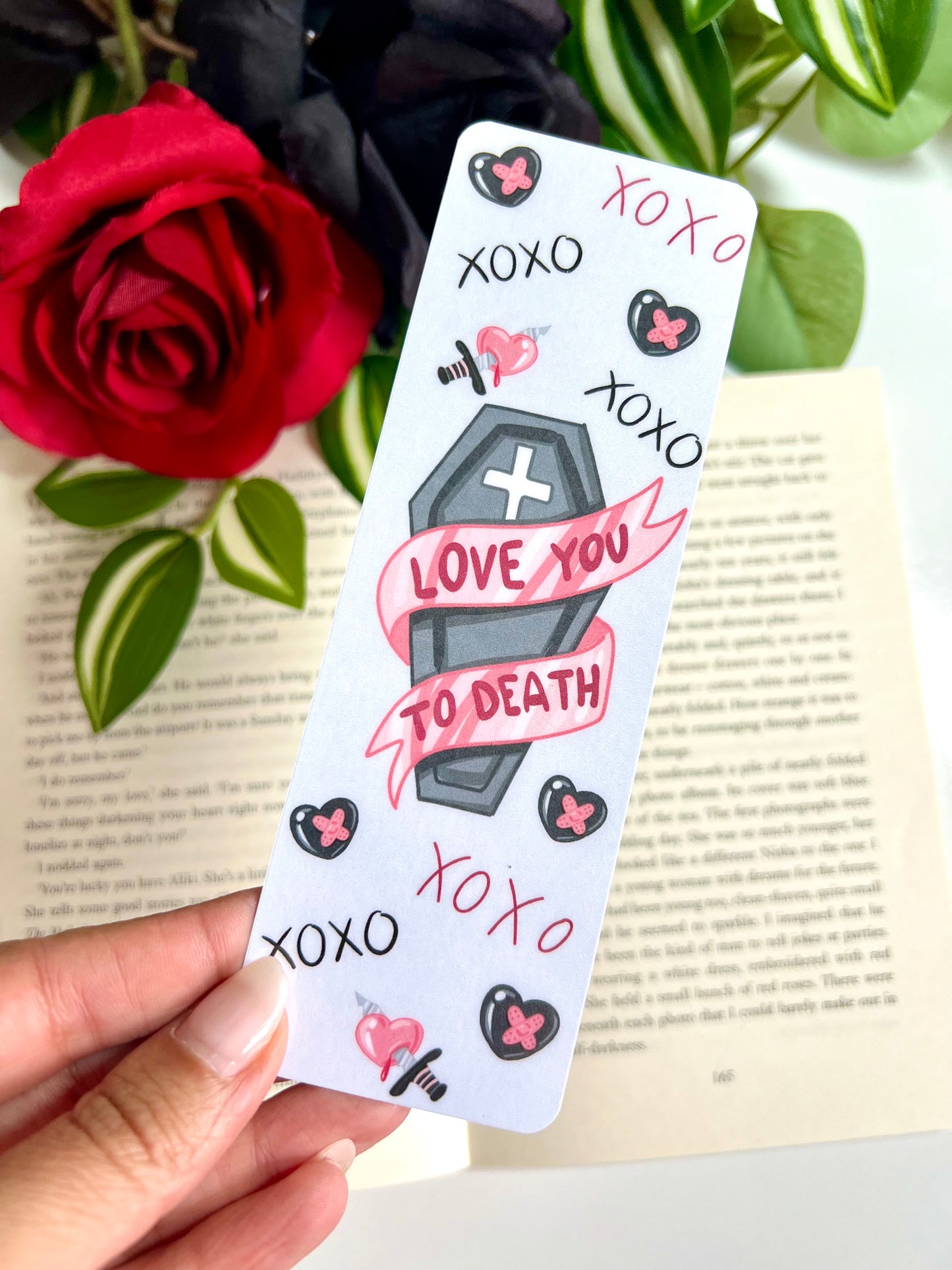 Valentines Love You to Death Bookmark
