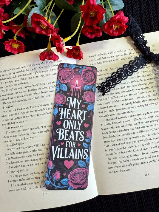 My Heart Only Beats For Villains Bookmark