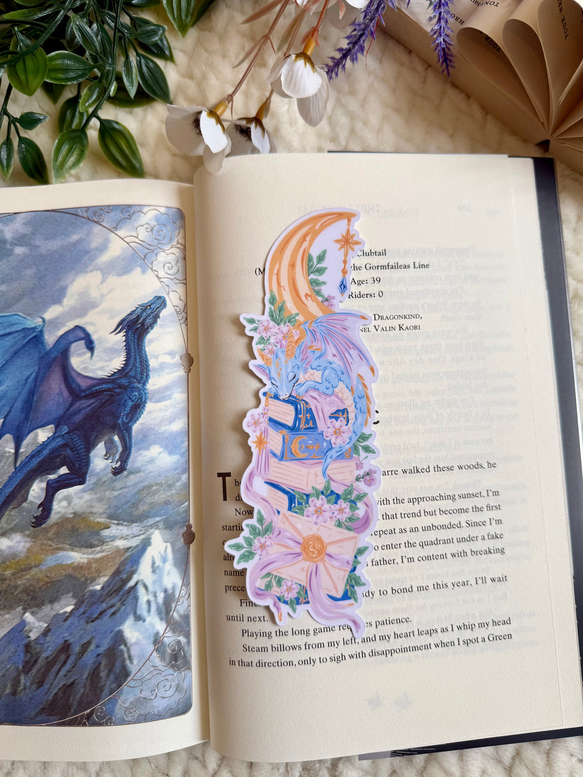 Dreamy Dragon Die Cut Bookmark