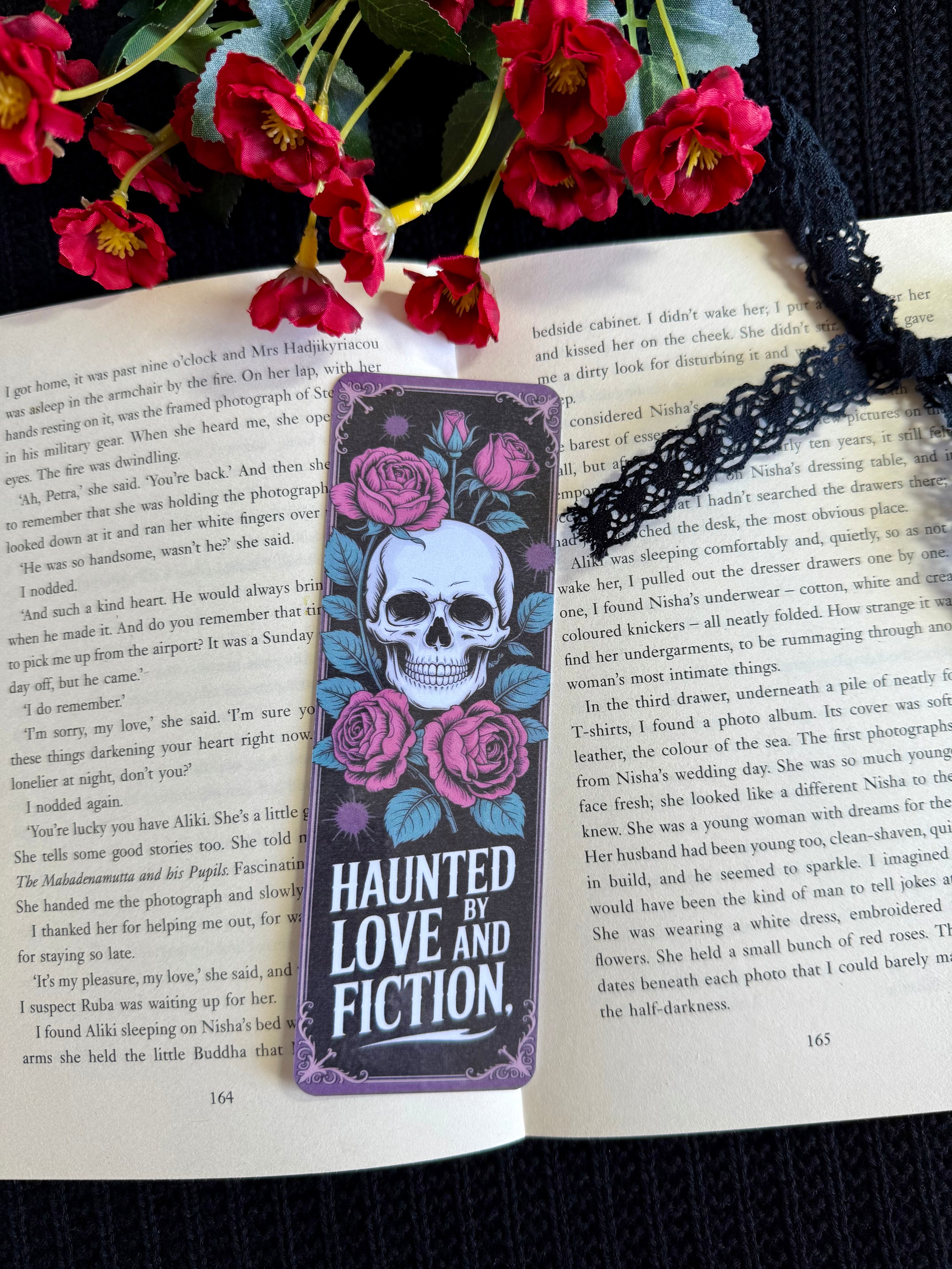 Haunted by Love and Fiction Bookmark – Hooked on a Book
