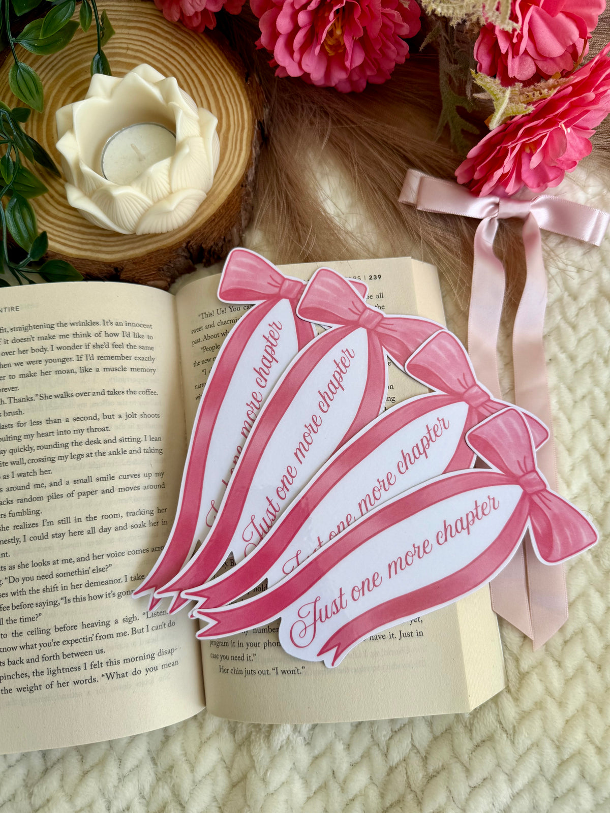 Coquette Bow Die Cut Bookmark