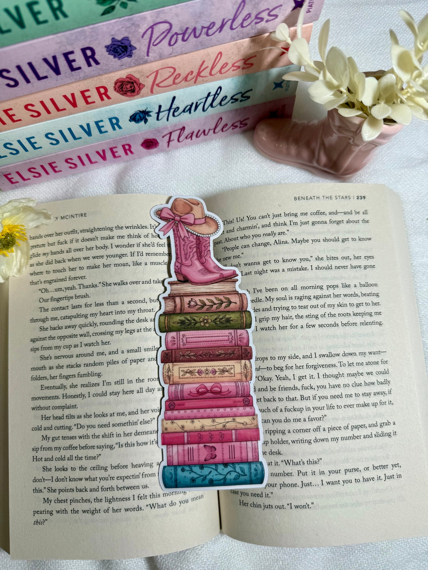 Cowboy Bookstack Die Cut Bookmark
