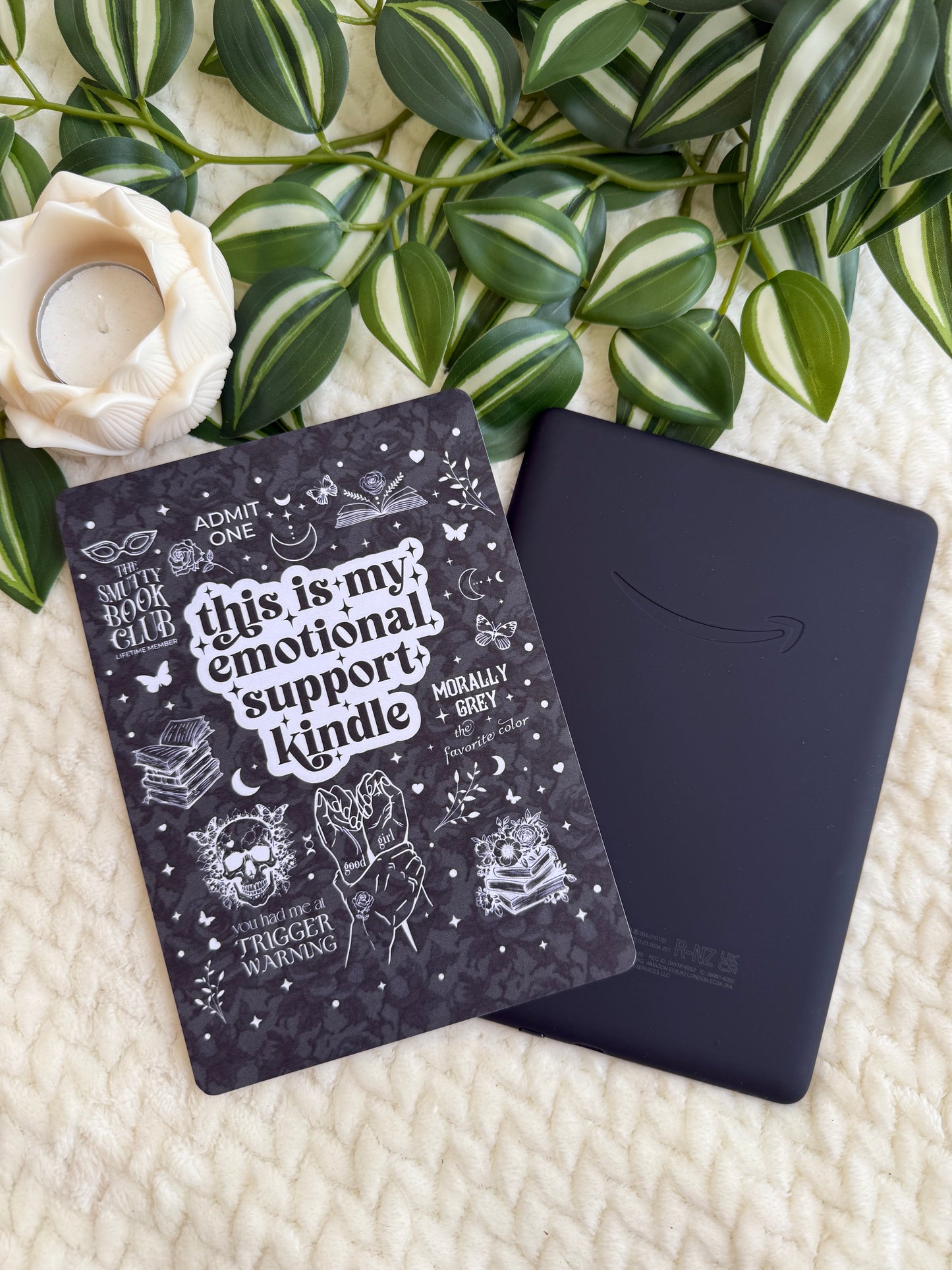 Kindle Insert - Dark Romance Emotional Support Kindle Grey