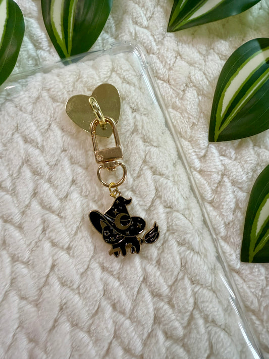 Kindle / E-Reader Charm Clip On - Witchy Cat